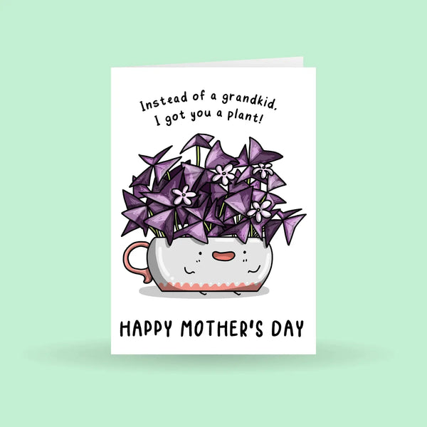 Mother’s Day (Oxalis plant) greeting card