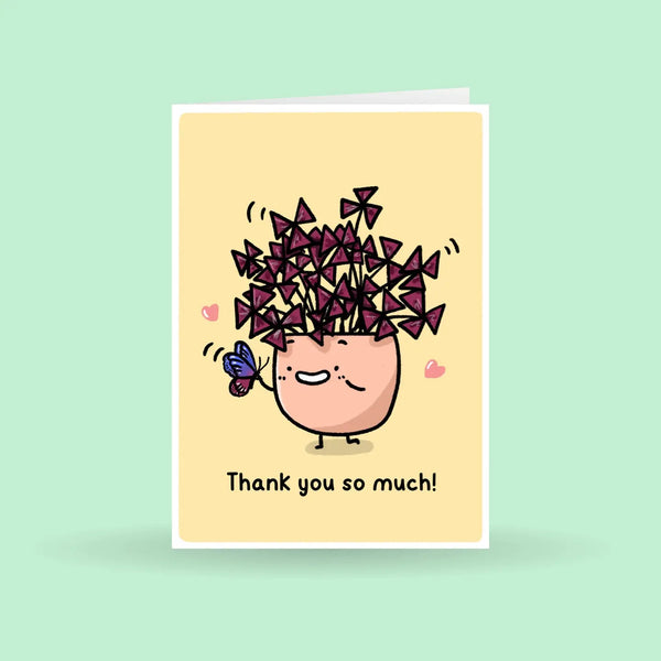 Thank you so much (Oxalis plant) greeting card