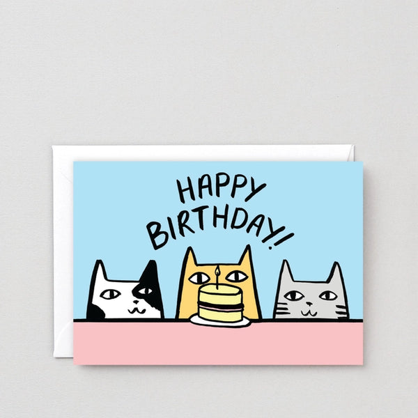 'Happy Birthday Cats' Greetings Card by WRAP