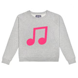 MUSICAL SWEATER Grey Marle - Castle and things sz20