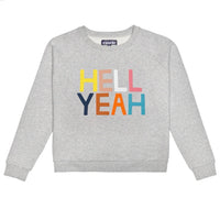 HELL YEAH SWEATER Grey Marle - Castle and things sz12