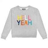 HELL YEAH SWEATER Grey Marle - Castle and things sz18