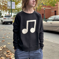 MUSICAL SWEATER Black - Castle and things sz14