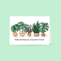 Houseplant Birthday greeting card