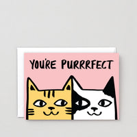 'You're Purrrfect' Greetings Card by WRAP
