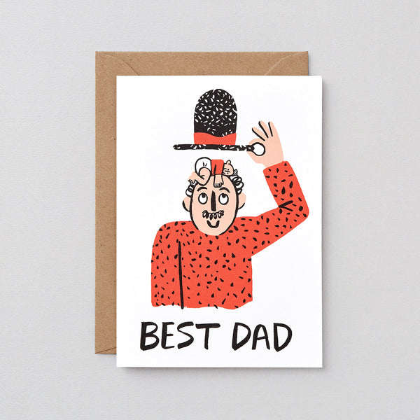 'Best Dad' Greetings Card by WRAP