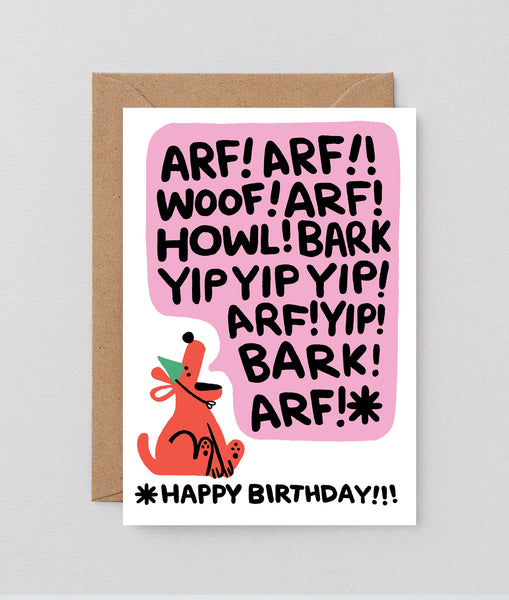 ‘Birthday Bark’ Greetings Card by WRAP